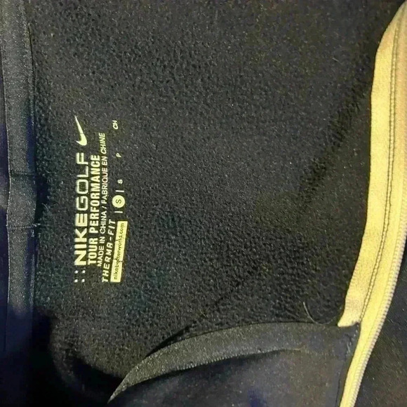 Nike Golf Navy Blue Quarter-Zip Pullover, Small - Picture 4 of 4